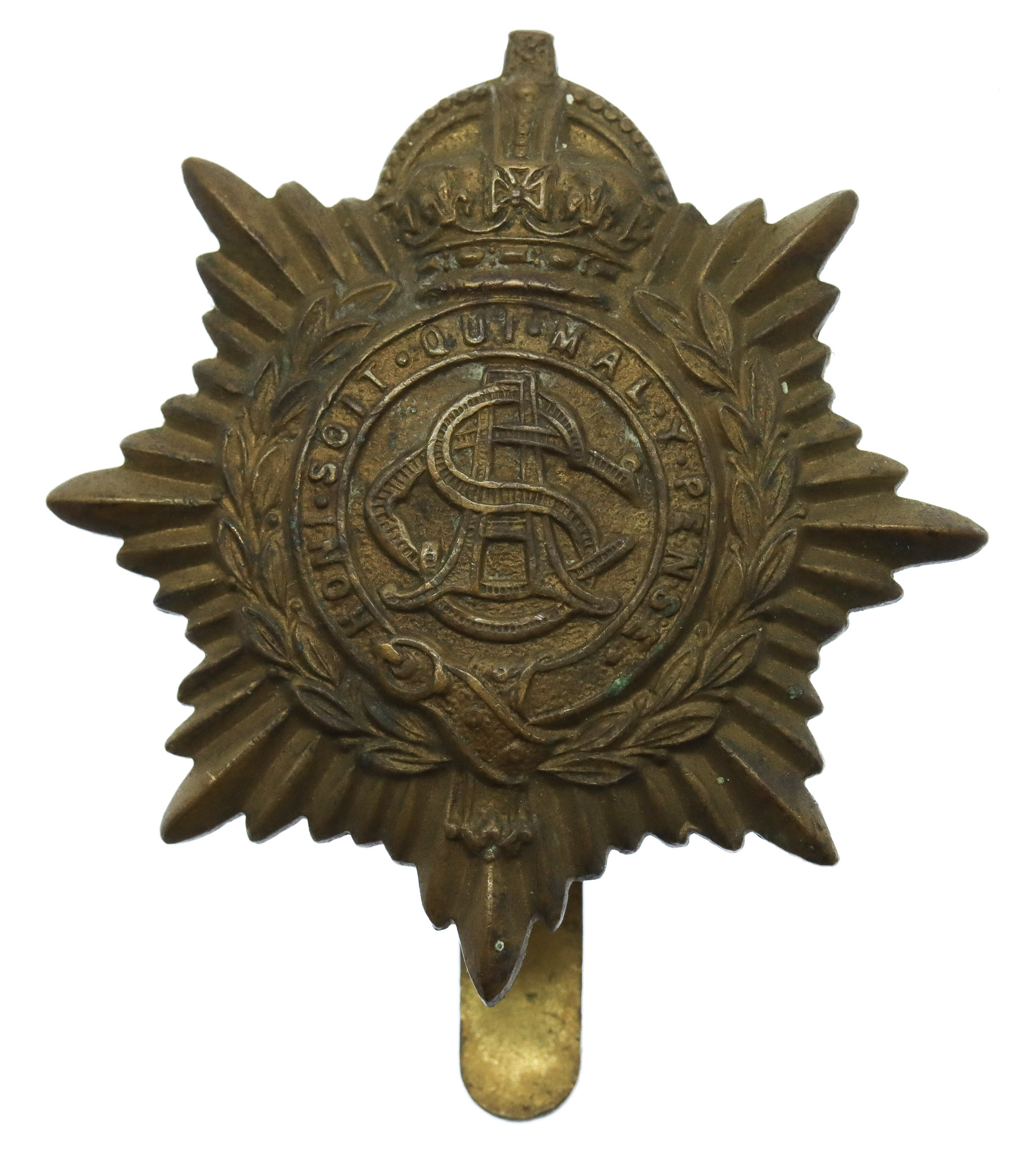 Army Service Corps (A.S.C.) WW1 Economy Cap Badge (Non Voided Centre)