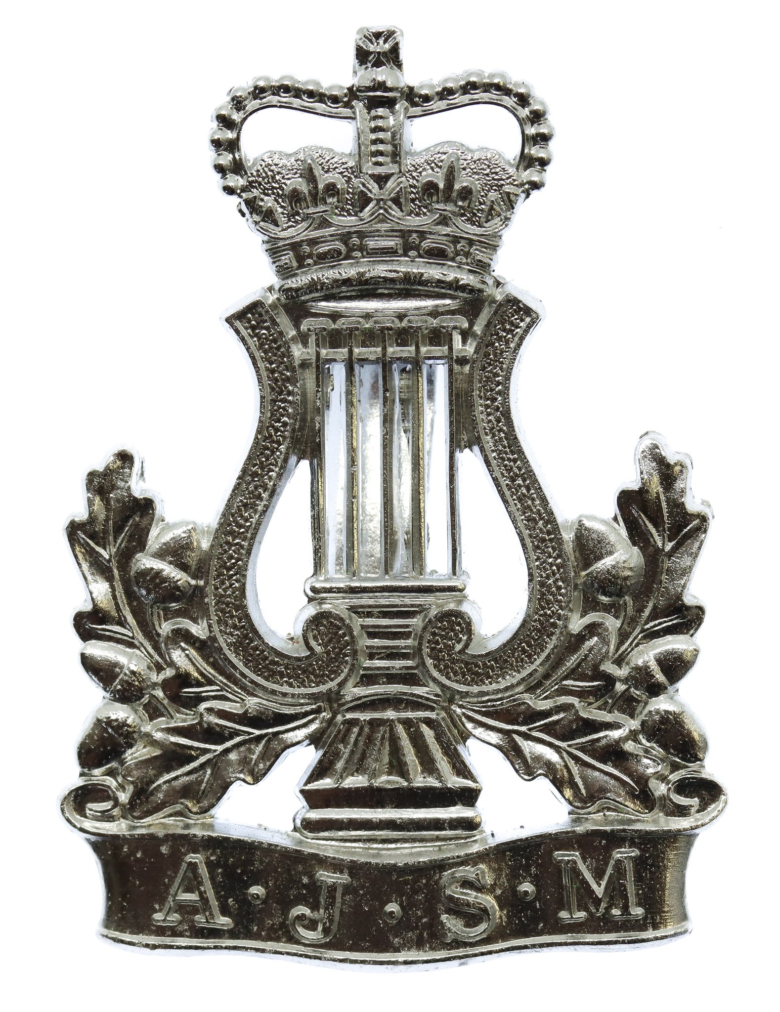 Army Junior School of Music Anodised (Staybrite) Cap Badge