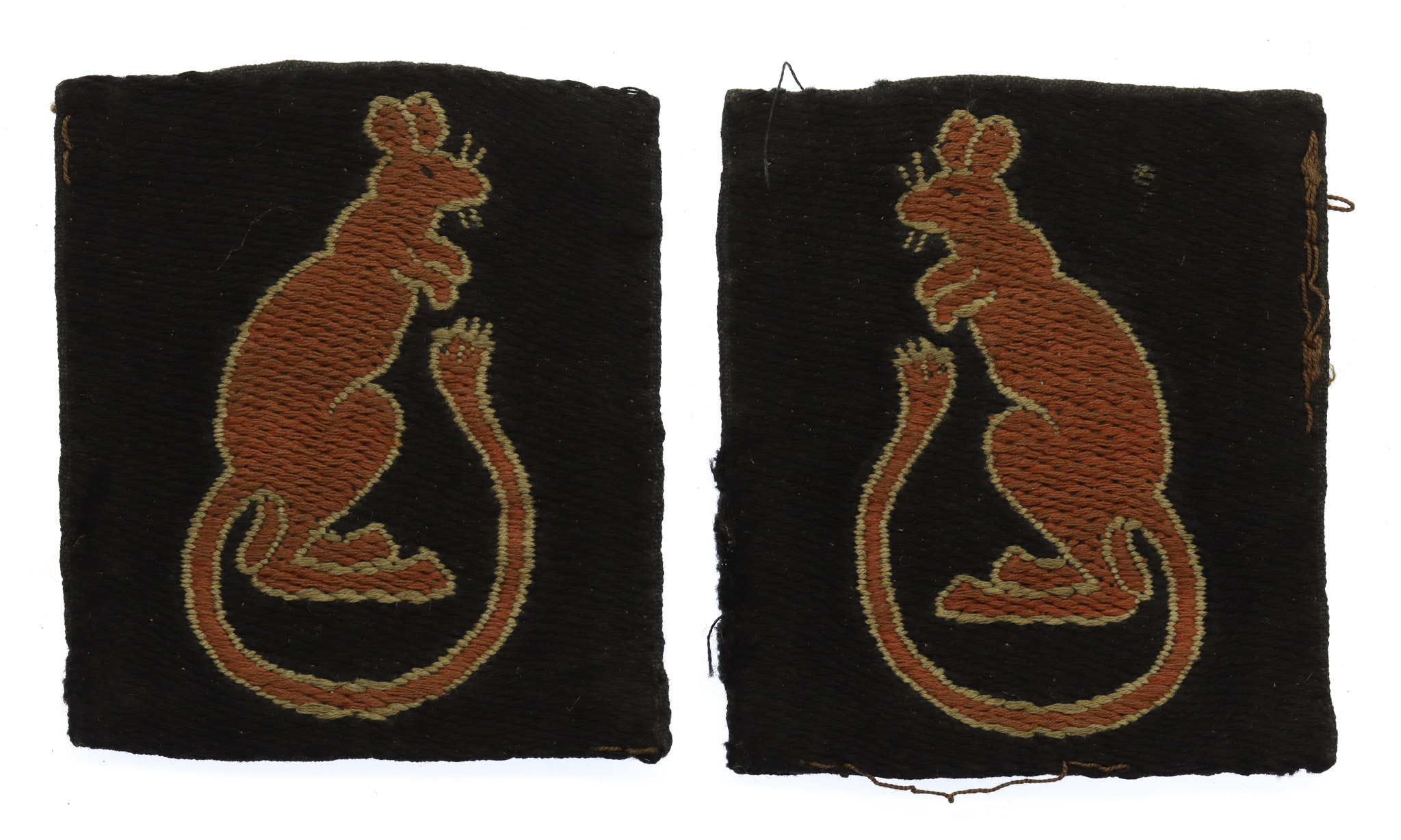 Pair of 7th Armoured Division Cloth Formation Signs