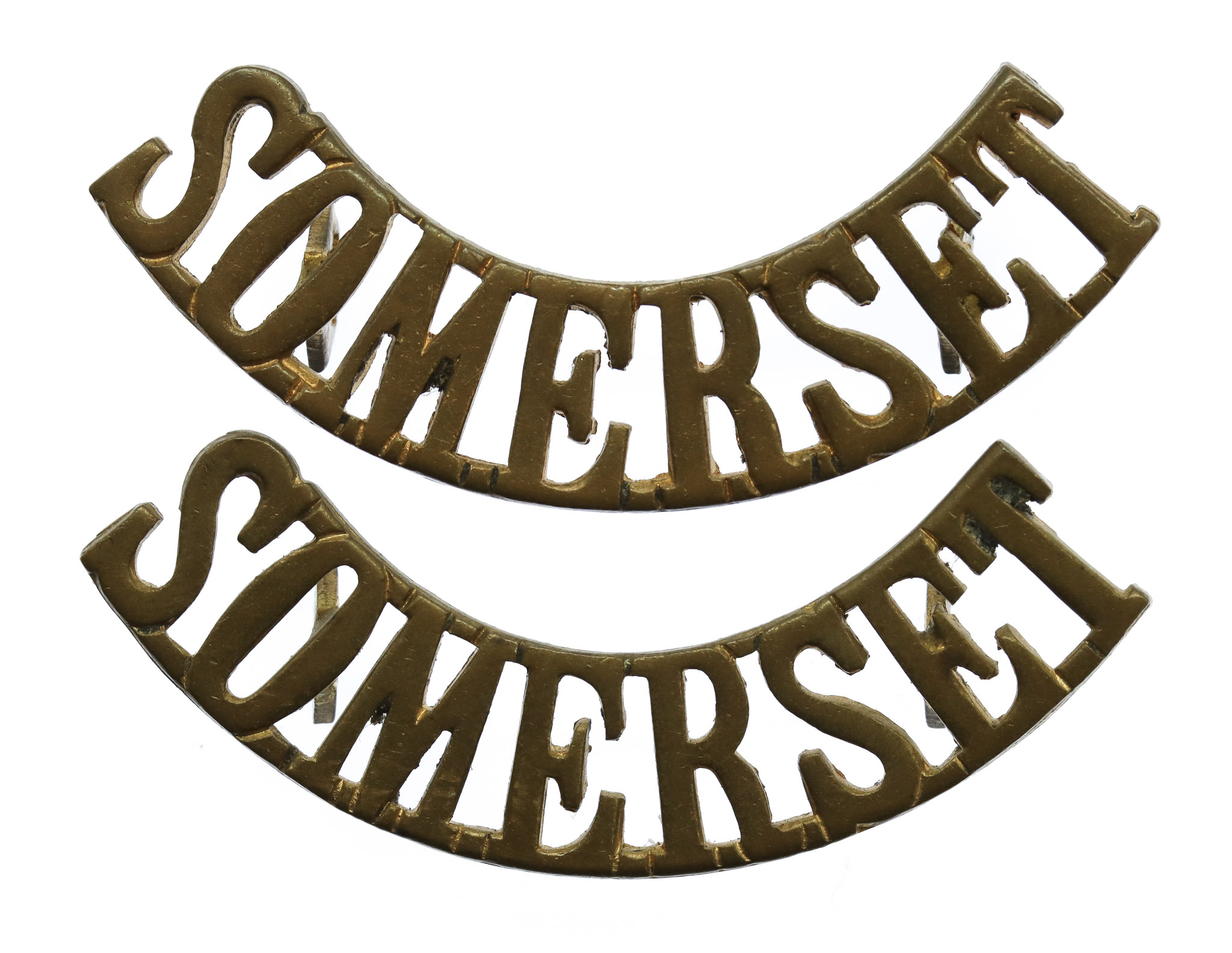 Pair of Somerset Light Infantry (SOMERSET) Shoulder Titles