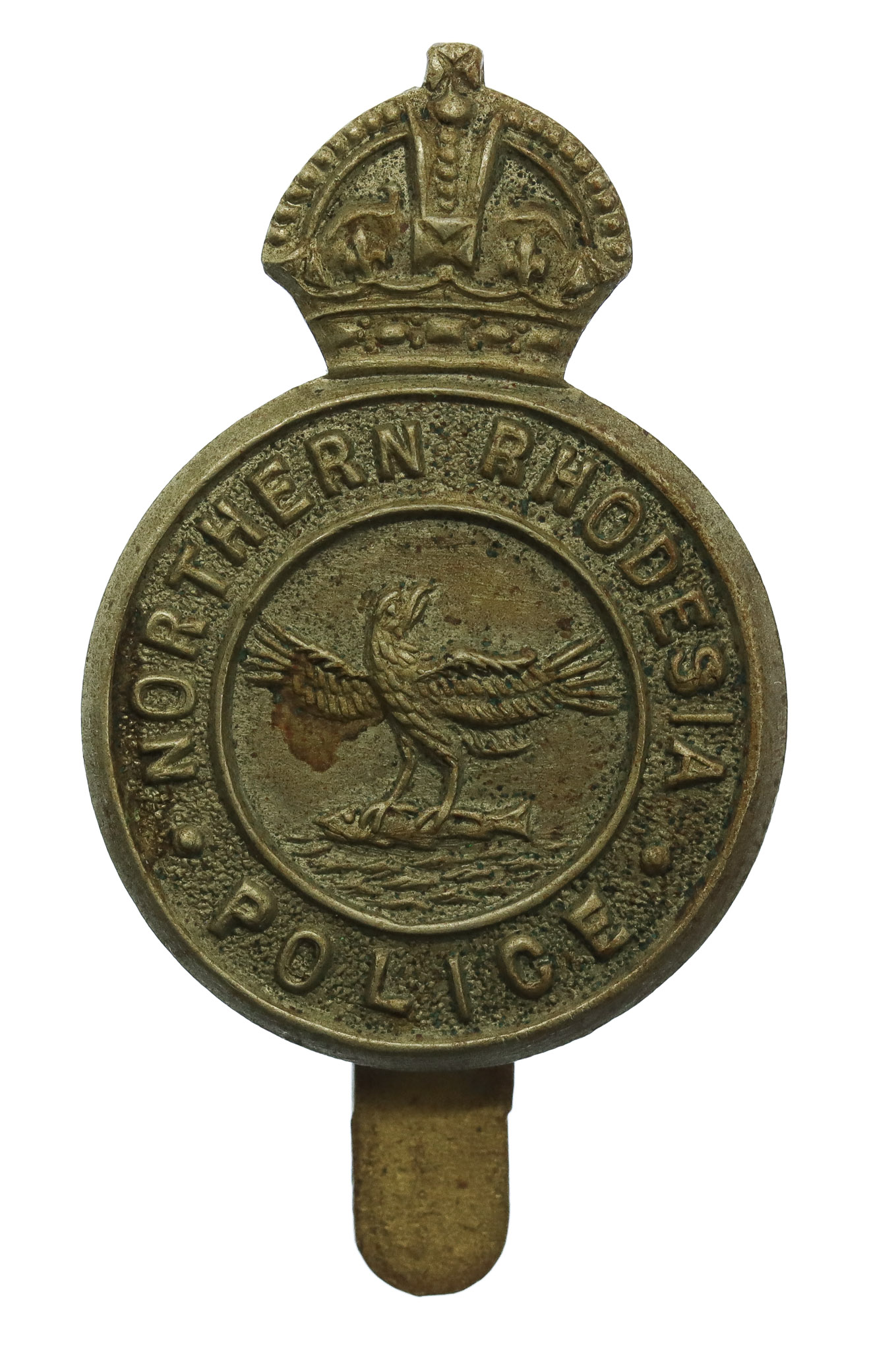 Northern Rhodesia Police Cap Badge - King's Crown