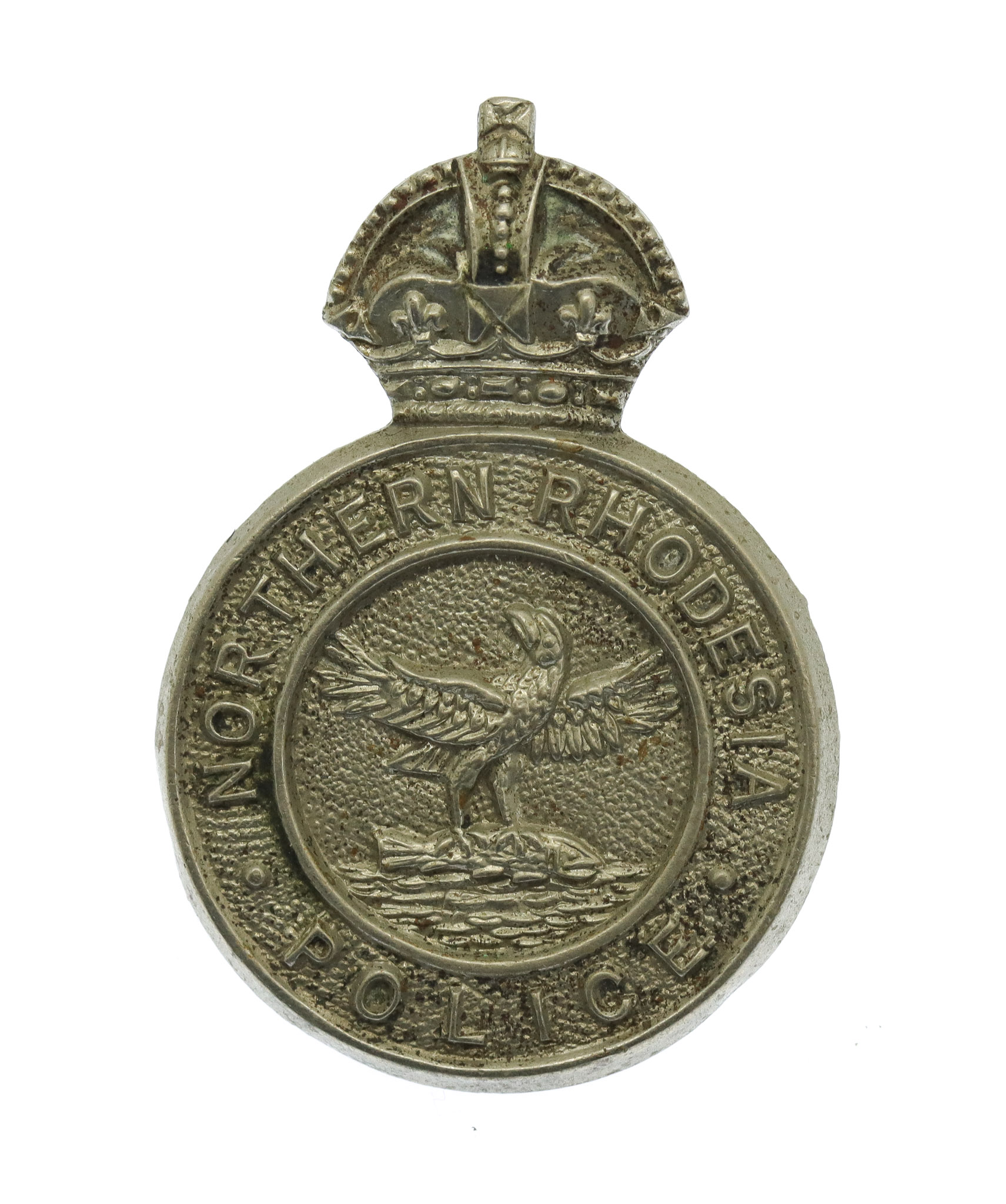 Northern Rhodesia Police Collar Badge - King's Crown