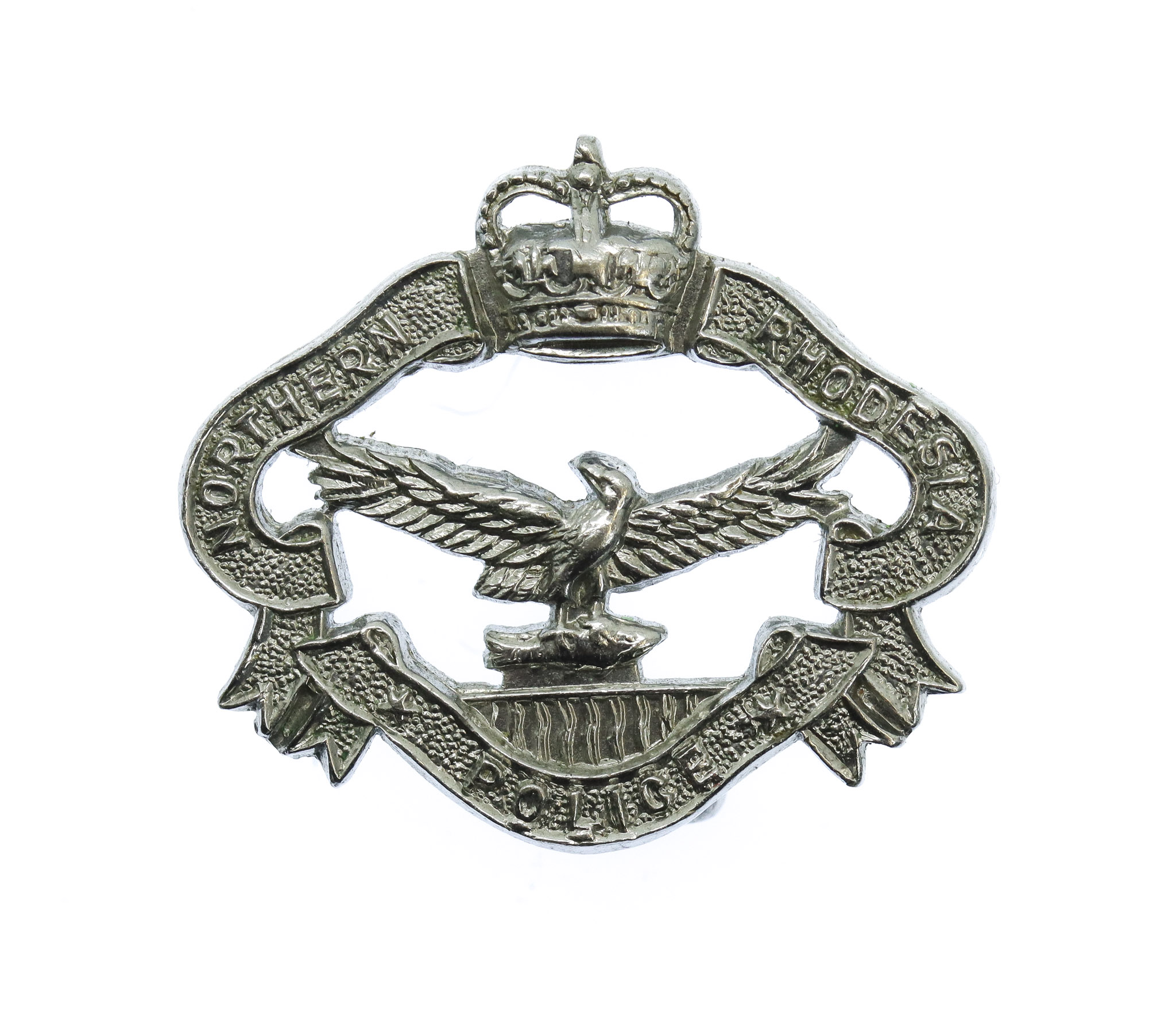 Northern Rhodesia Police Collar Badge - Queen's Crown