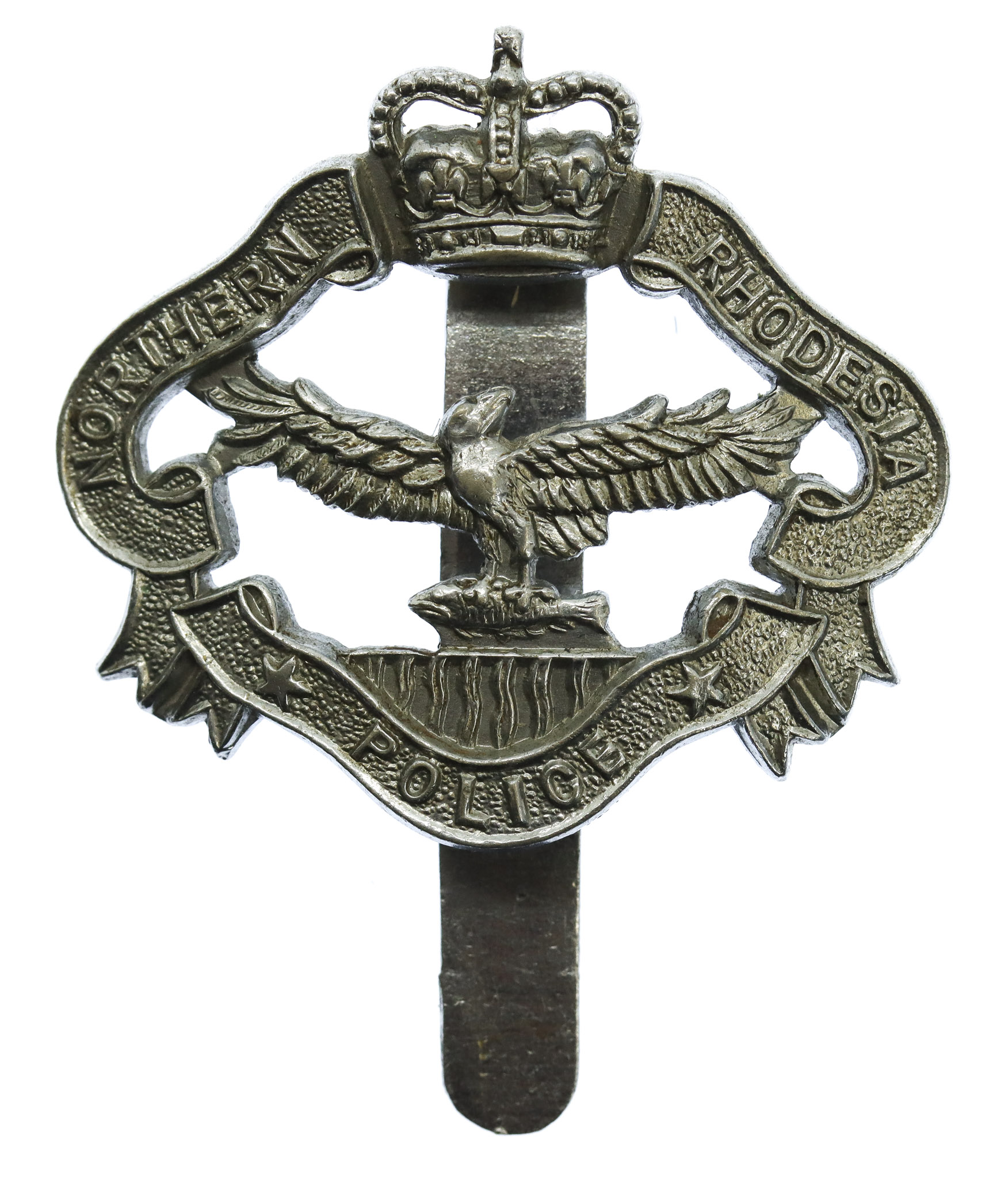 Northern Rhodesia Police Cap Badge - Queen's Crown