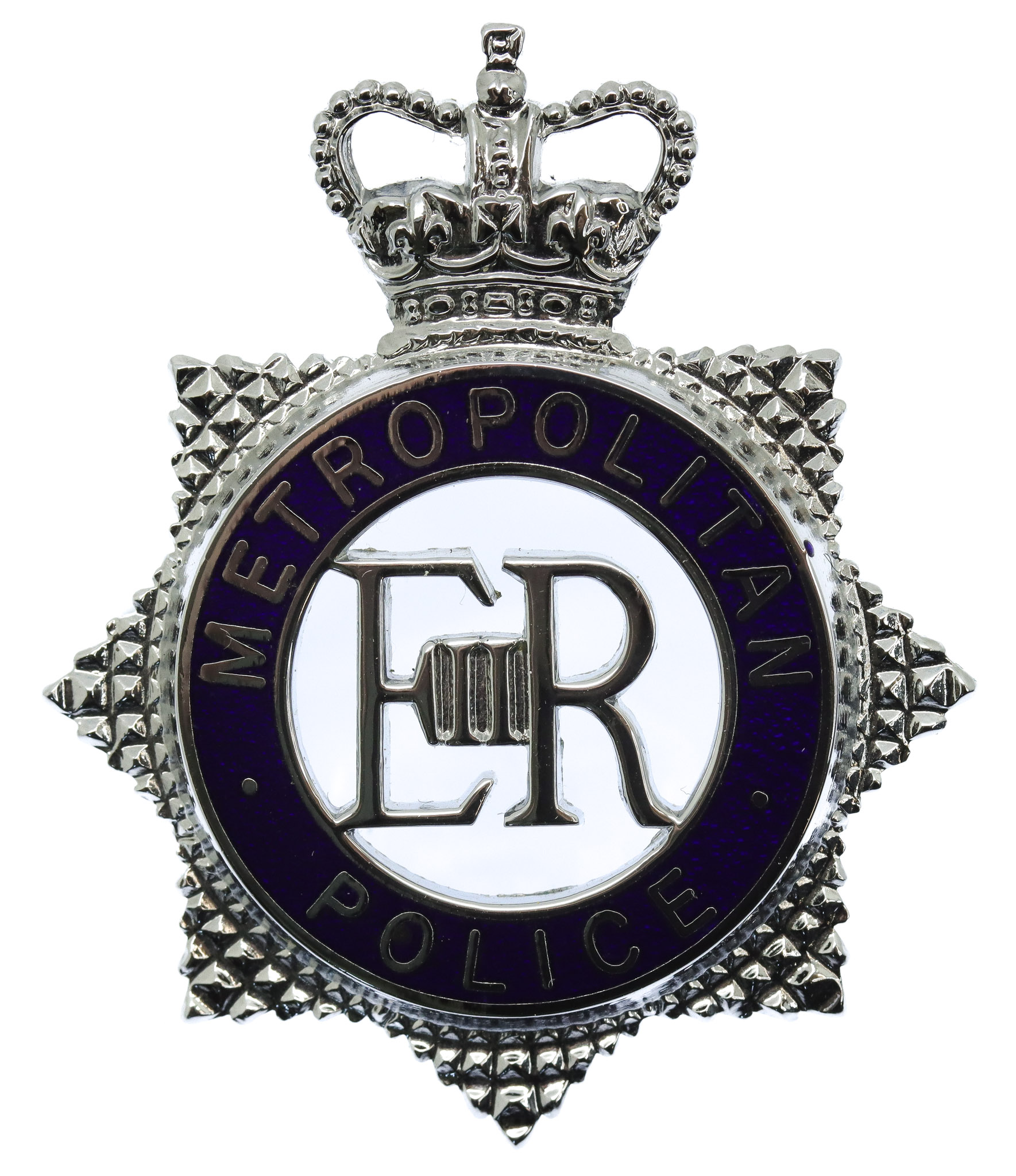Metropolitan Police Senior Officer's Enamelled Cap Badge - Queen's Crown