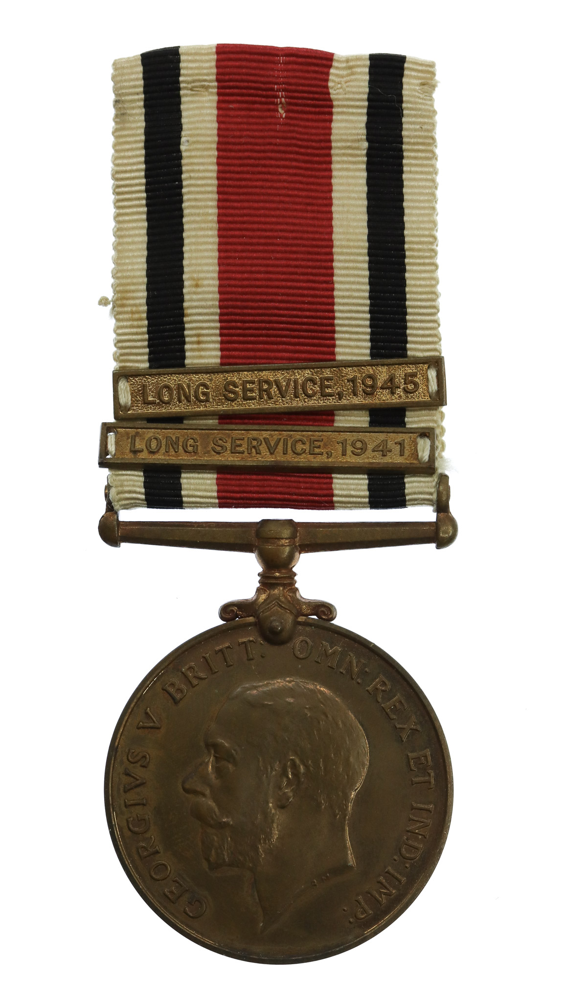 George V Special Constabulary Long Service Medal (2 Bars - Long Service 1941, Long Service 1945) - John P. Tolman, who was Mentioned In Despatches in WW1 serving with the B.R.C.S. & St. J.J.