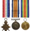 WW1 1914 Mons Star Medal Trio to an Overlooked Casualty - Dvr. W. Linley, Army Service Corps - Died 5/1/18