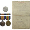 WW1 British War & Victory Medal Pair with Dog Tag and Original Discharge Certificate - Act. L.Cpl. H.R. Hammond, 43rd Canadian Infantry - Wounded (Somme, 1916)