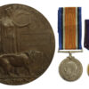 WW1 British War Medal, Victory Medal and Memorial Plaque - Pte. N. White, Royal Scots Fusiliers - K.I.A. 30/7/16