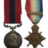 WW1 Distinguished Conduct Medal and 1914 Mons Star & Bar - Dvr. R.H.E. Jordon, Royal Artillery - Wounded