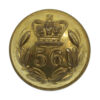 Victorian Pre 1881 56th (West Essex) Regiment of Foot Officer's Button (25mm)