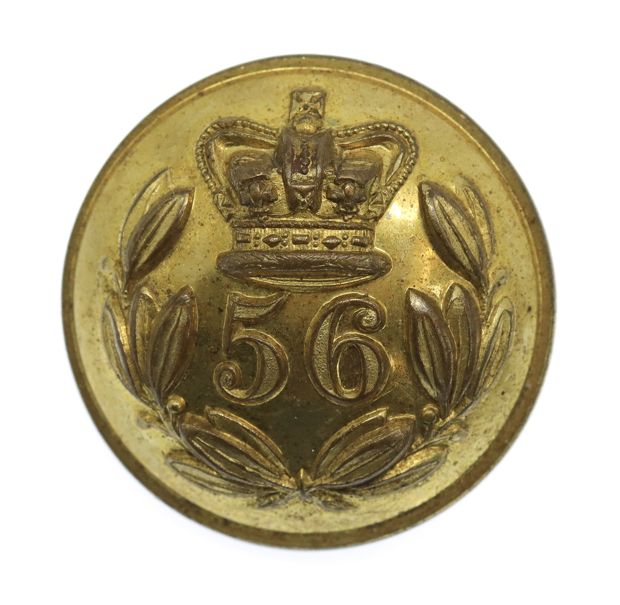 Victorian Pre 1881 56th (West Essex) Regiment of Foot Officer's Button (25mm)