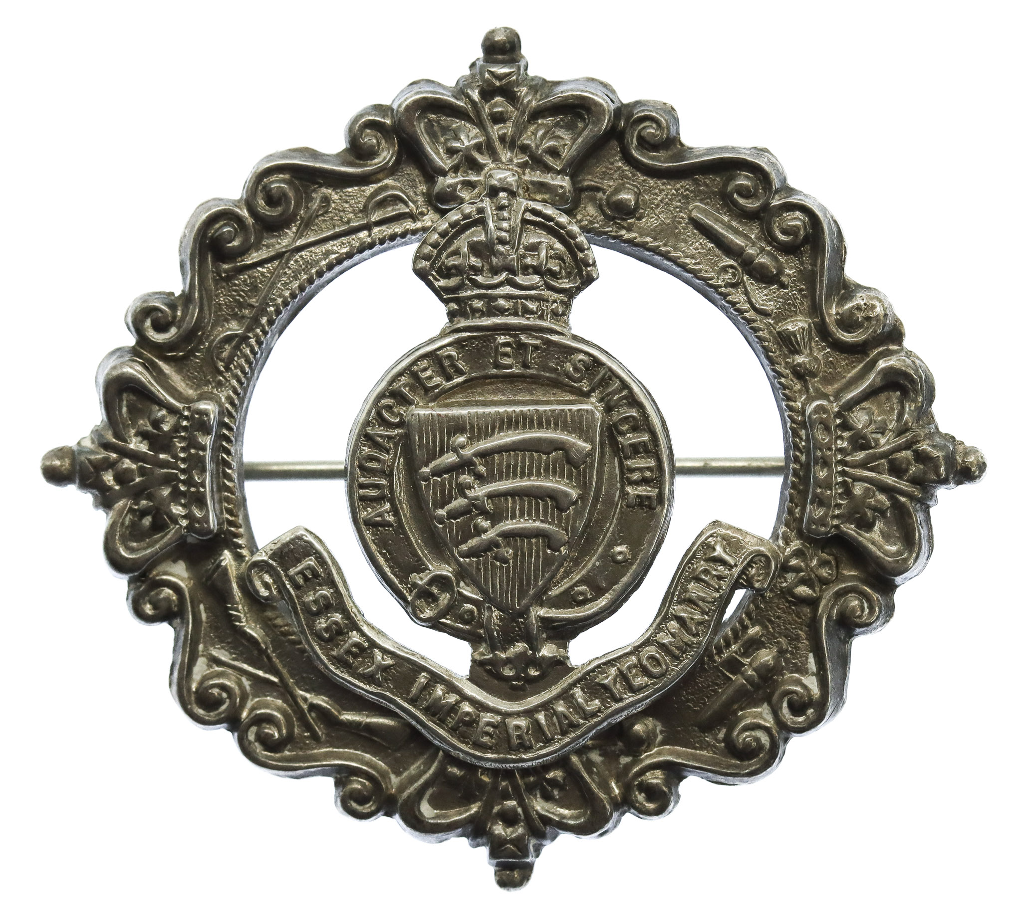Essex Imperial Yeomanry 1902 Hallmarked Silver Sweetheart Brooch