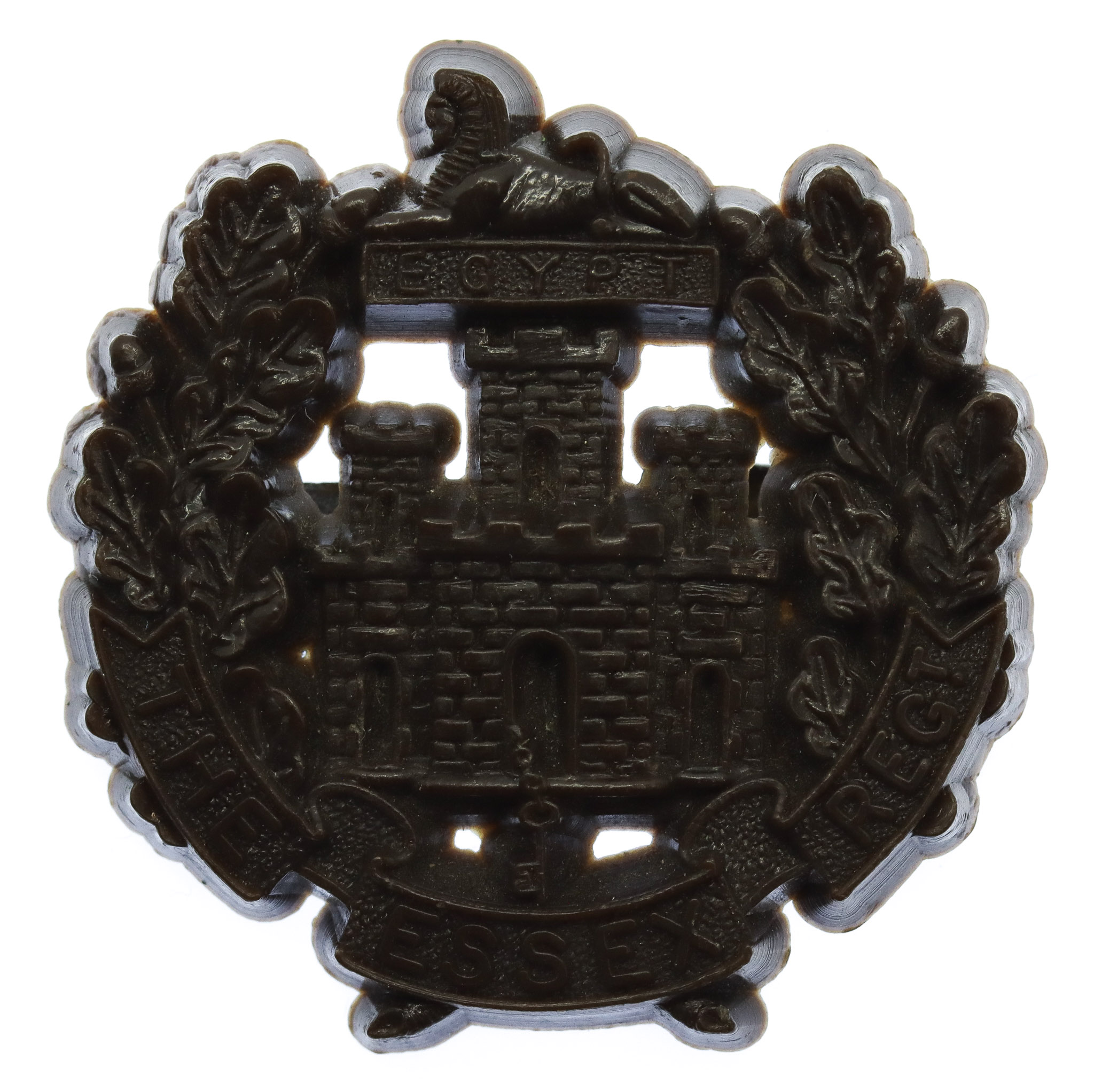Essex Regiment WW2 Plastic Economy Cap Badge