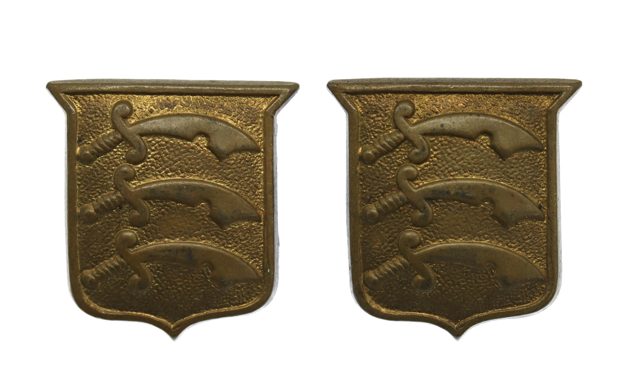 Pair of Essex Regiment Collar Badges