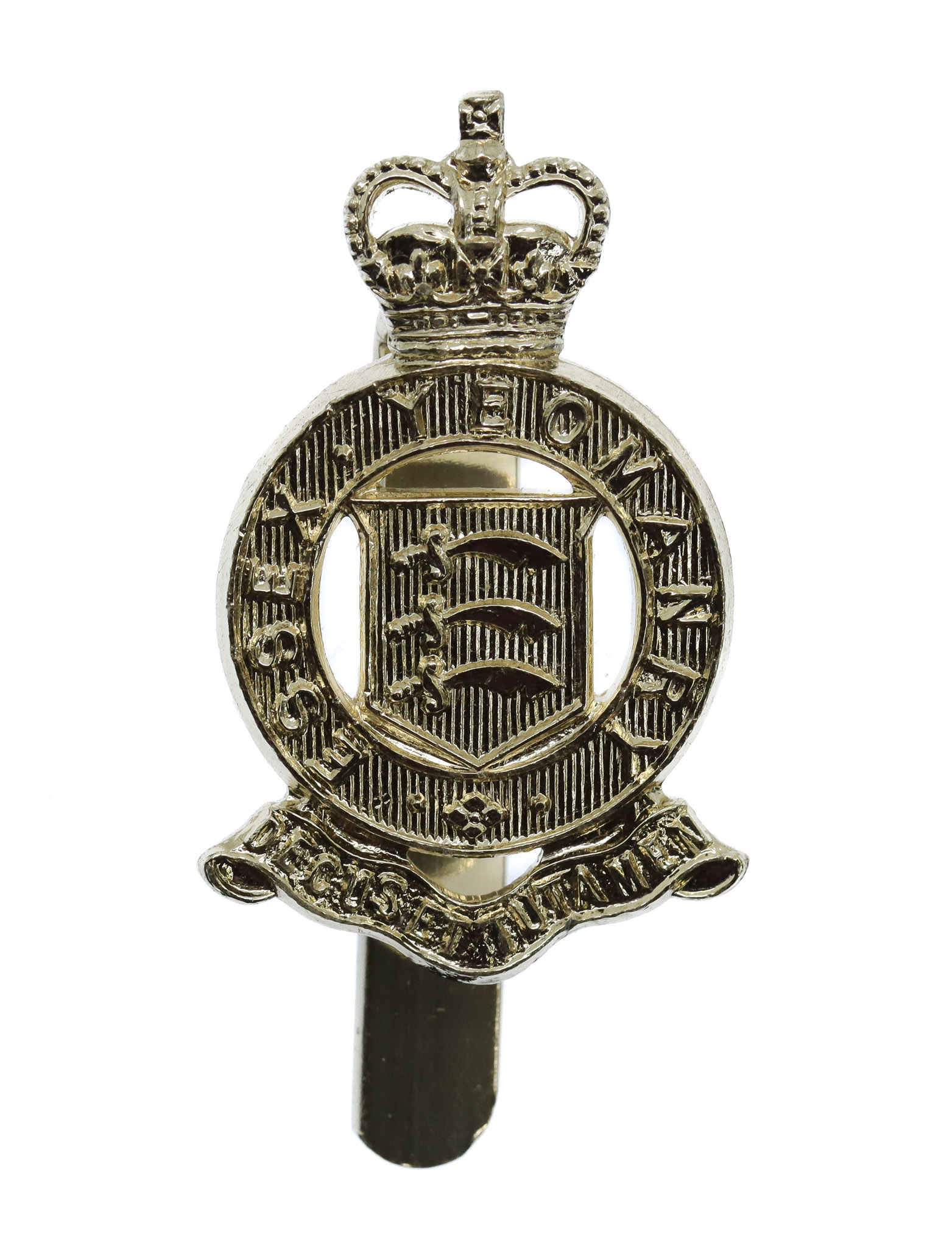 Essex Yeomanry Anodised (Staybrite) Beret Badge - Queen's Crown