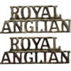 Pair of Royal Anglian (ROYAL/ANGLIAN) Anodised (Staybrite) Shoulder Titles