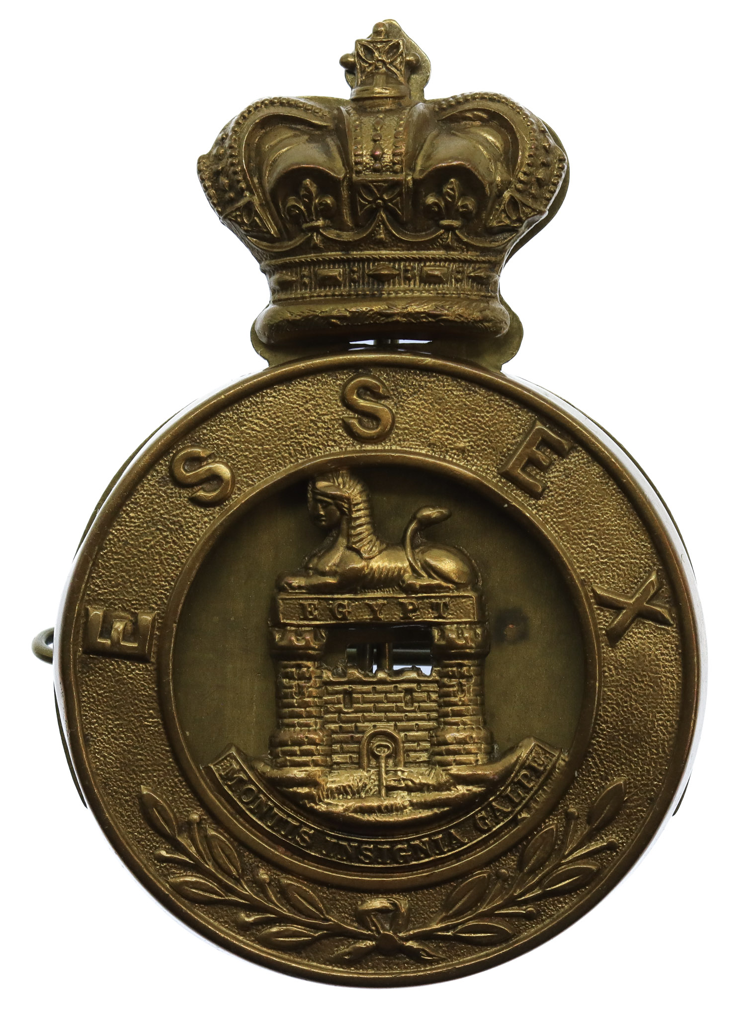Victorian Essex Regiment 2 Part Glengarry Badge Helmet Plate Centre