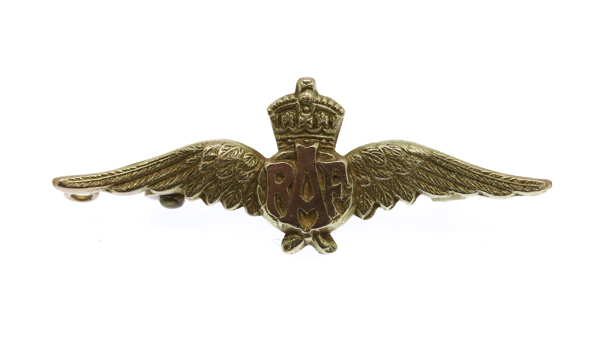 Royal Air Force (R.A.F.) 9ct Gold Sweetheart Brooch