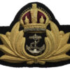 Royal Navy Officer's Gilt Metal Economy Cap Badge - King's Crown
