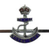 Royal Navy Enamelled Sweetheart Brooch/Tie Pin - King's Crown
