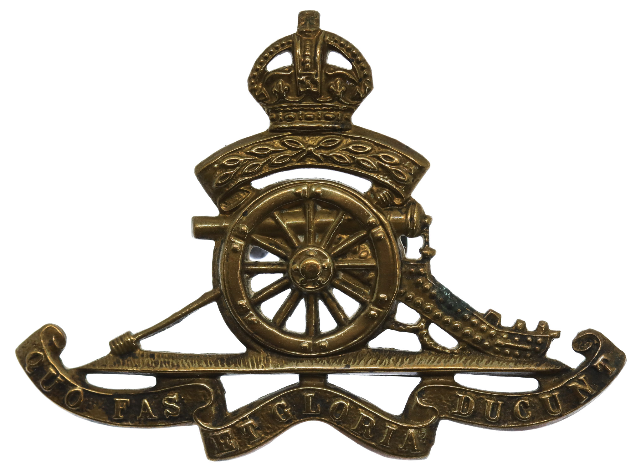Royal Artillery Territorial Cap Badge - King's Crown