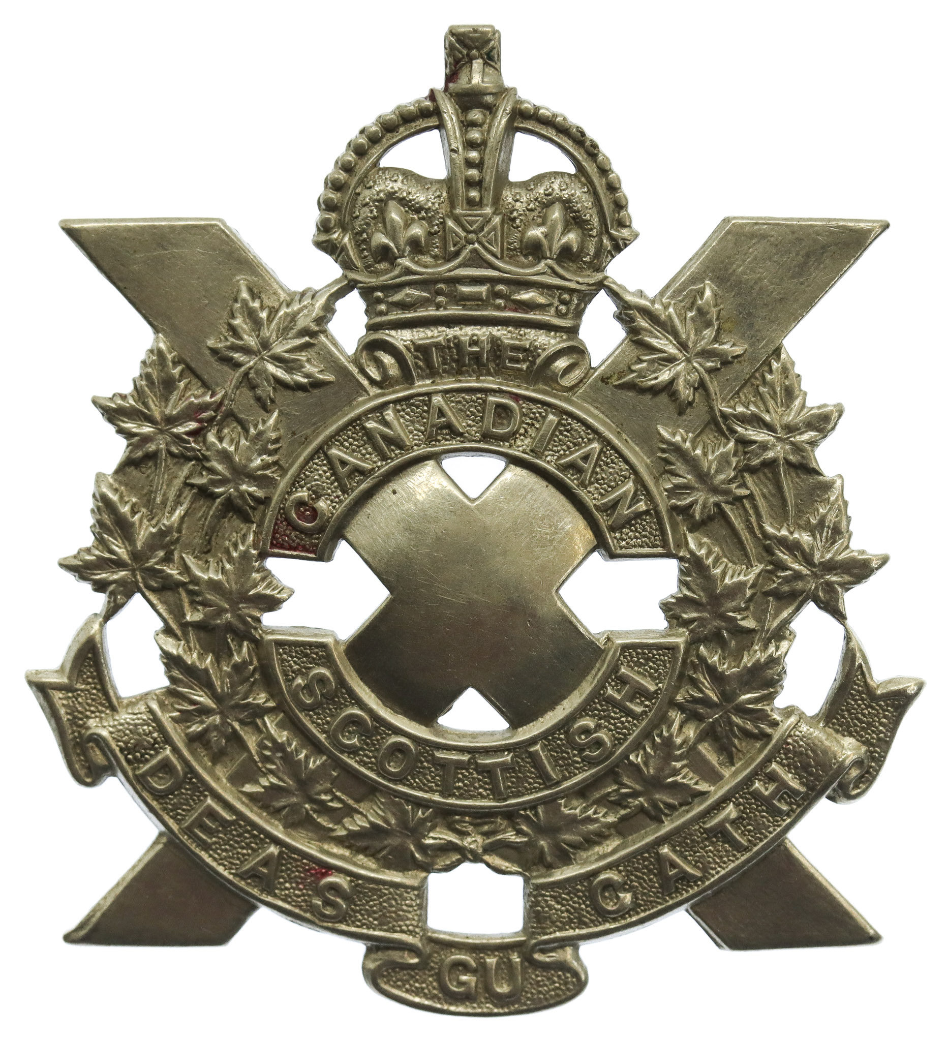 Canadian Scottish Regiment Cap Badge - King's Crown