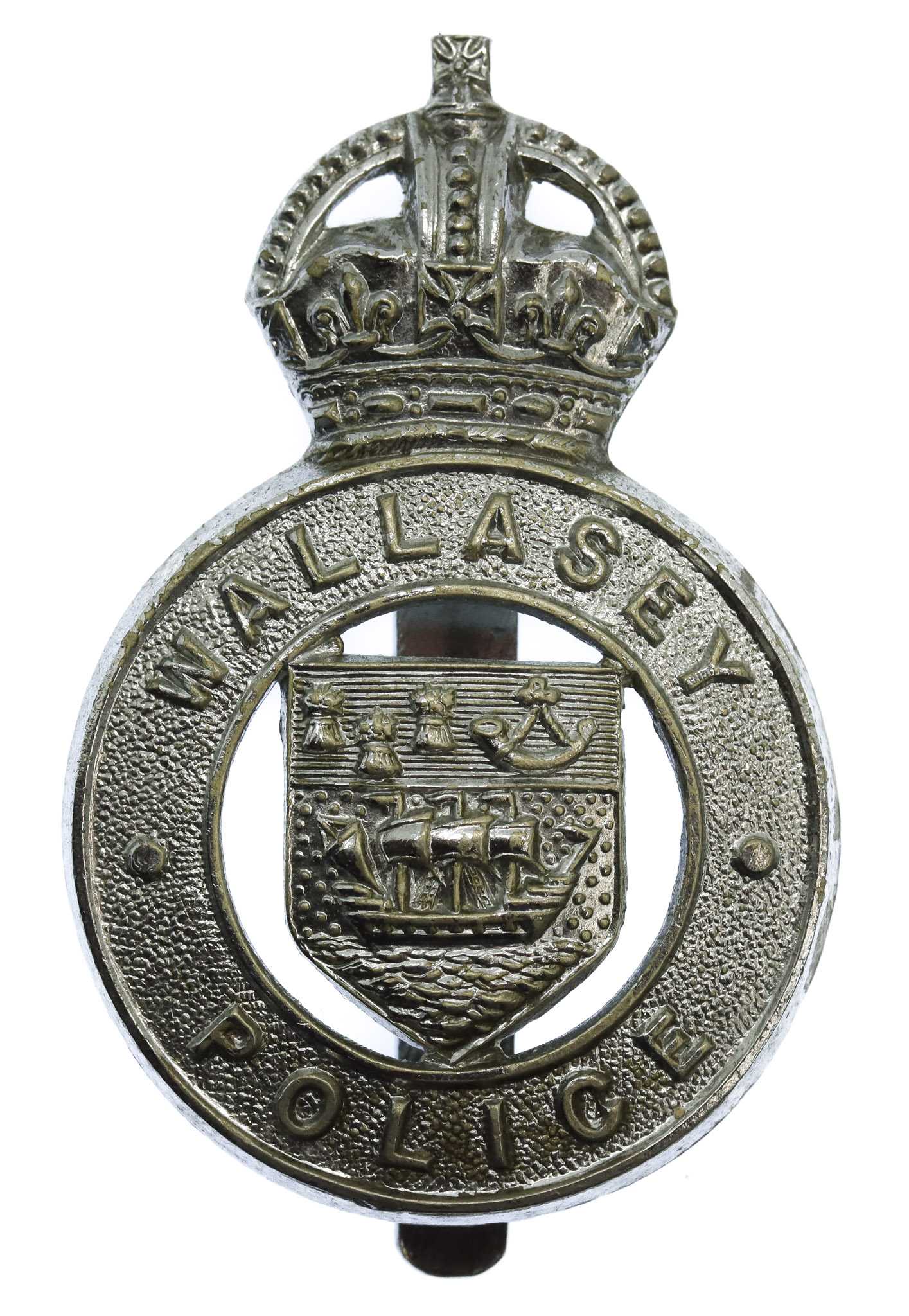 Wallasey Borough Police Cap Badge - King's Crown