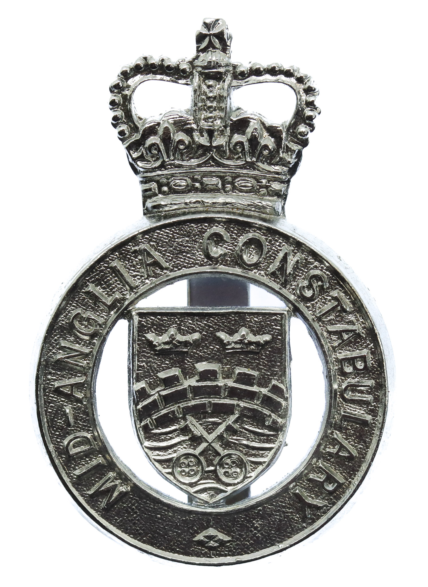Mid-Anglia Constabulary Cap Badge - Queen's Crown