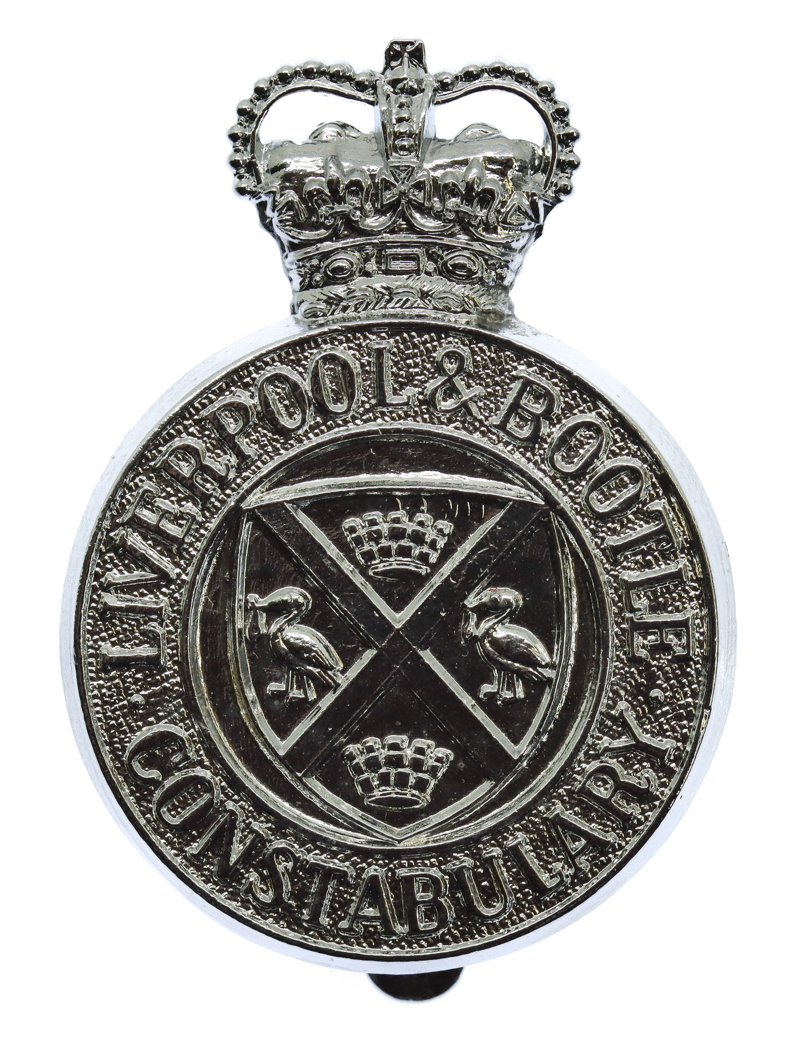 Liverpool & Bootle Constabulary Cap Badge - Queen's Crown