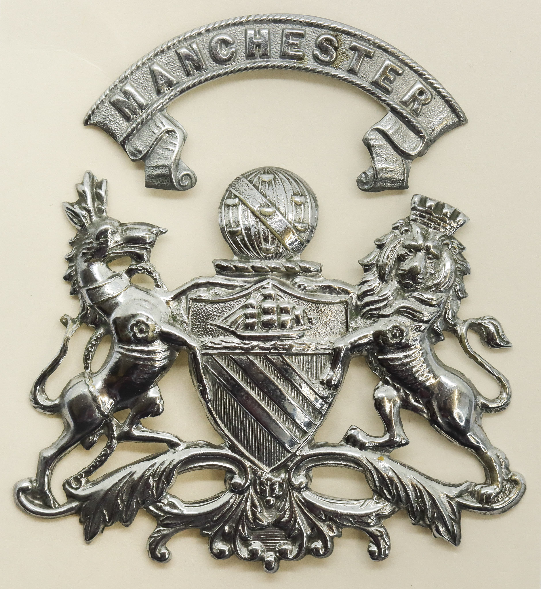 Manchester City Police Coat of Arms Helmet Plate