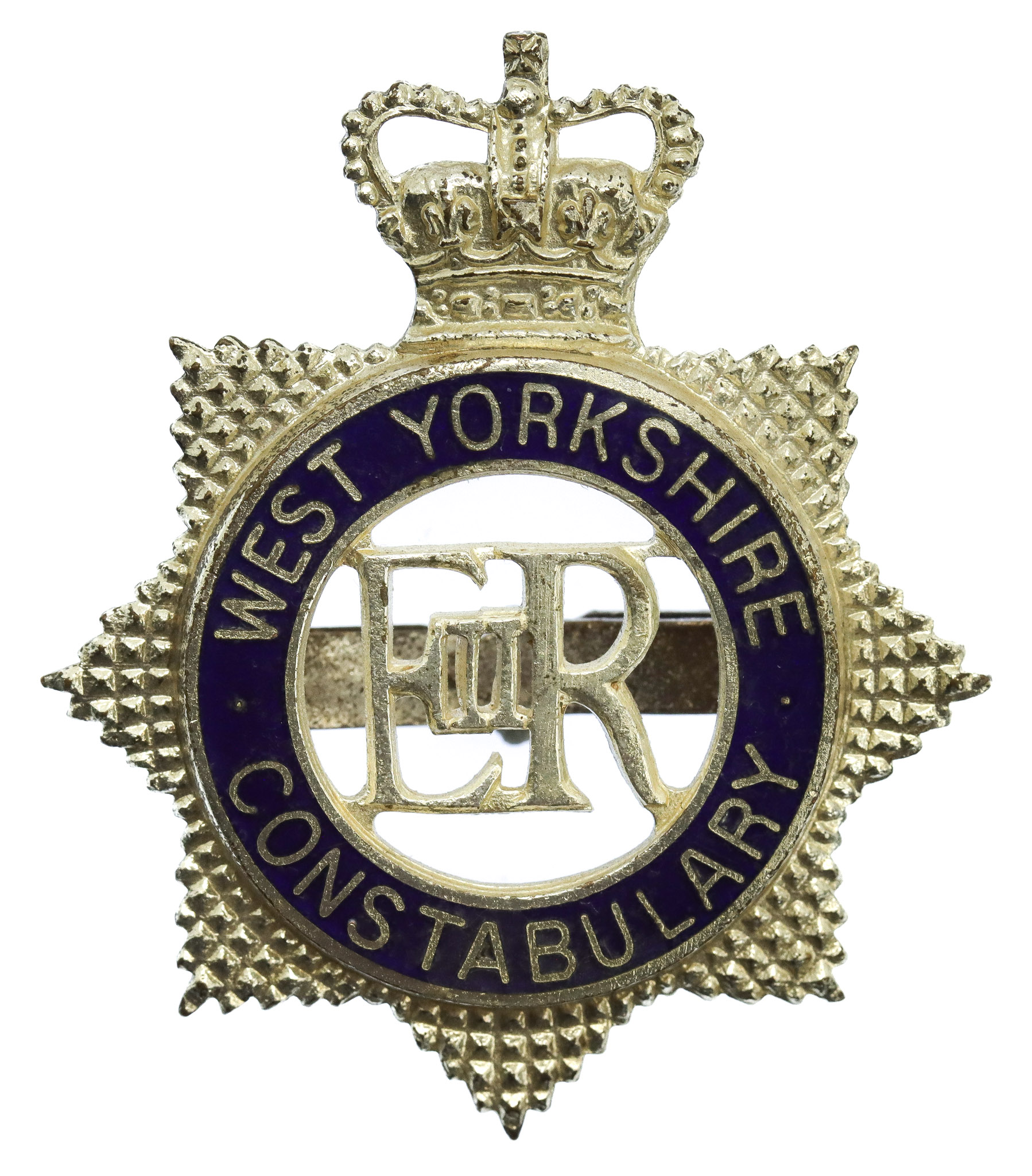 West Yorkshire Constabulary Senior Officer's Enamelled Cap Badge - Queen's Crown