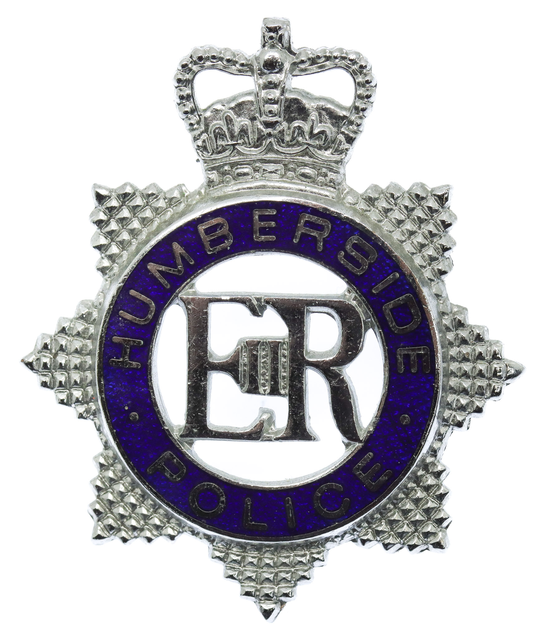 Humberside Police Senior Officer's Enamelled Cap Badge - Queen's Crown