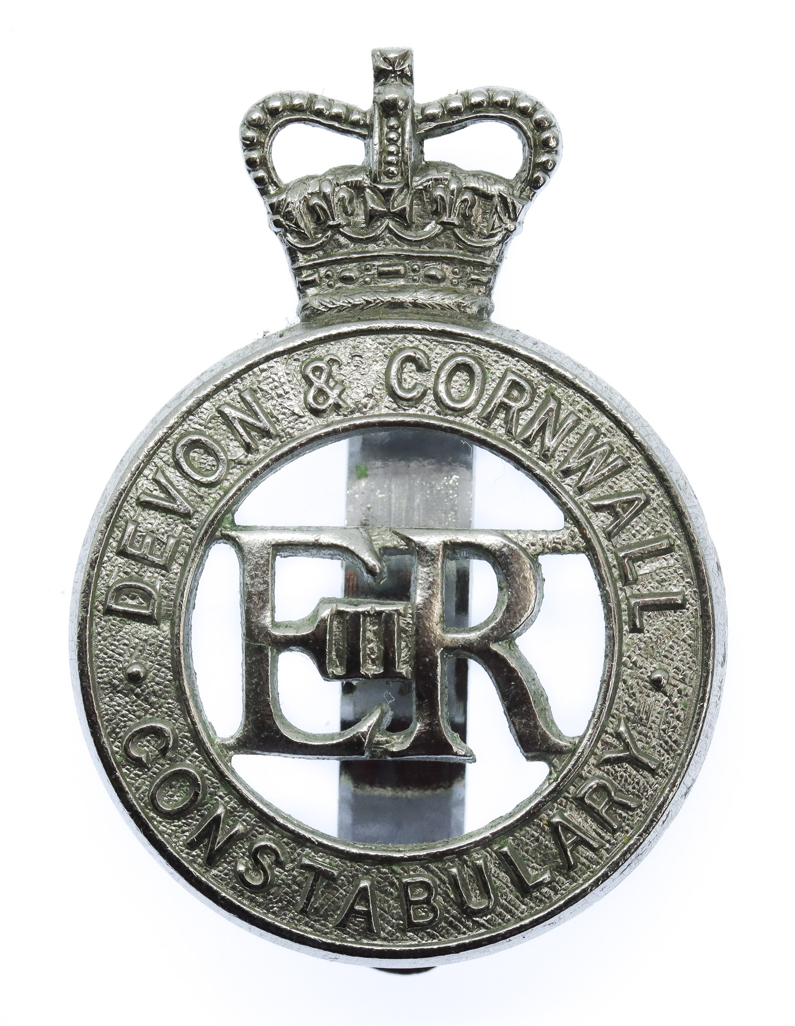 Devon & Cornwall Constabulary Cap Badge - Queen's Crown