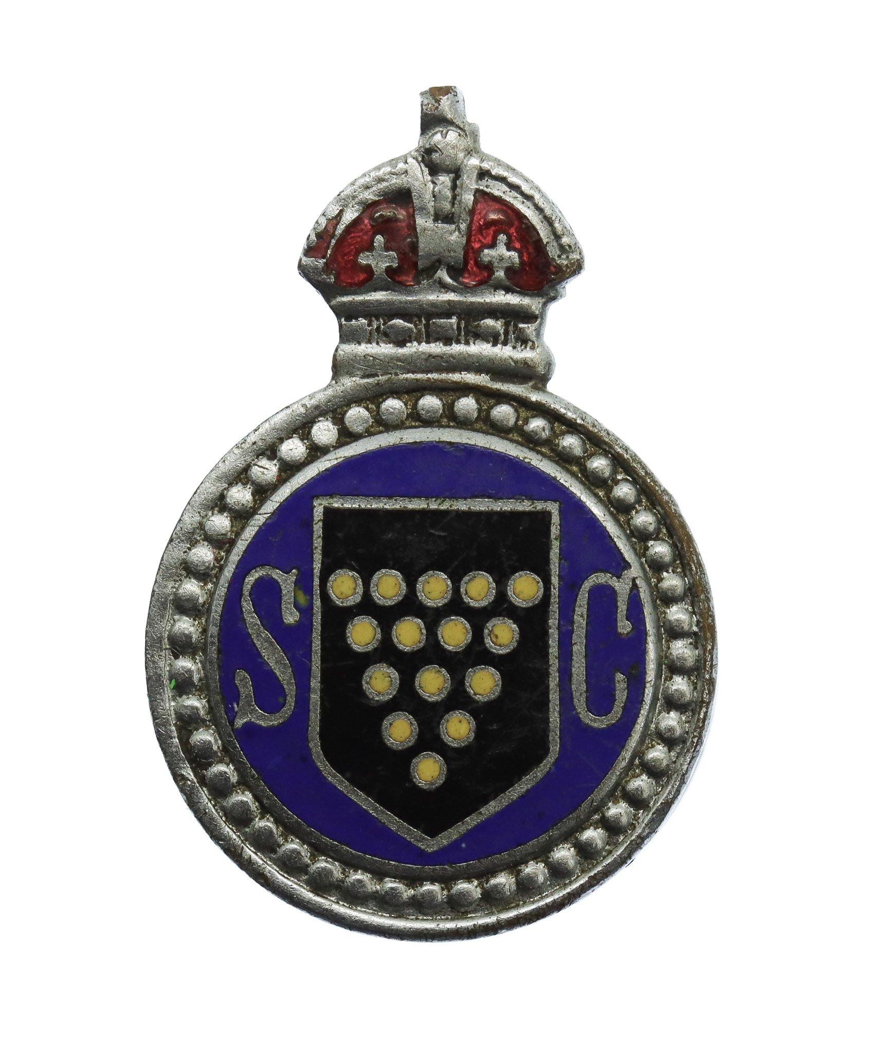 Cornwall Special Constabulary Enamelled Lapel Badge - King's Crown