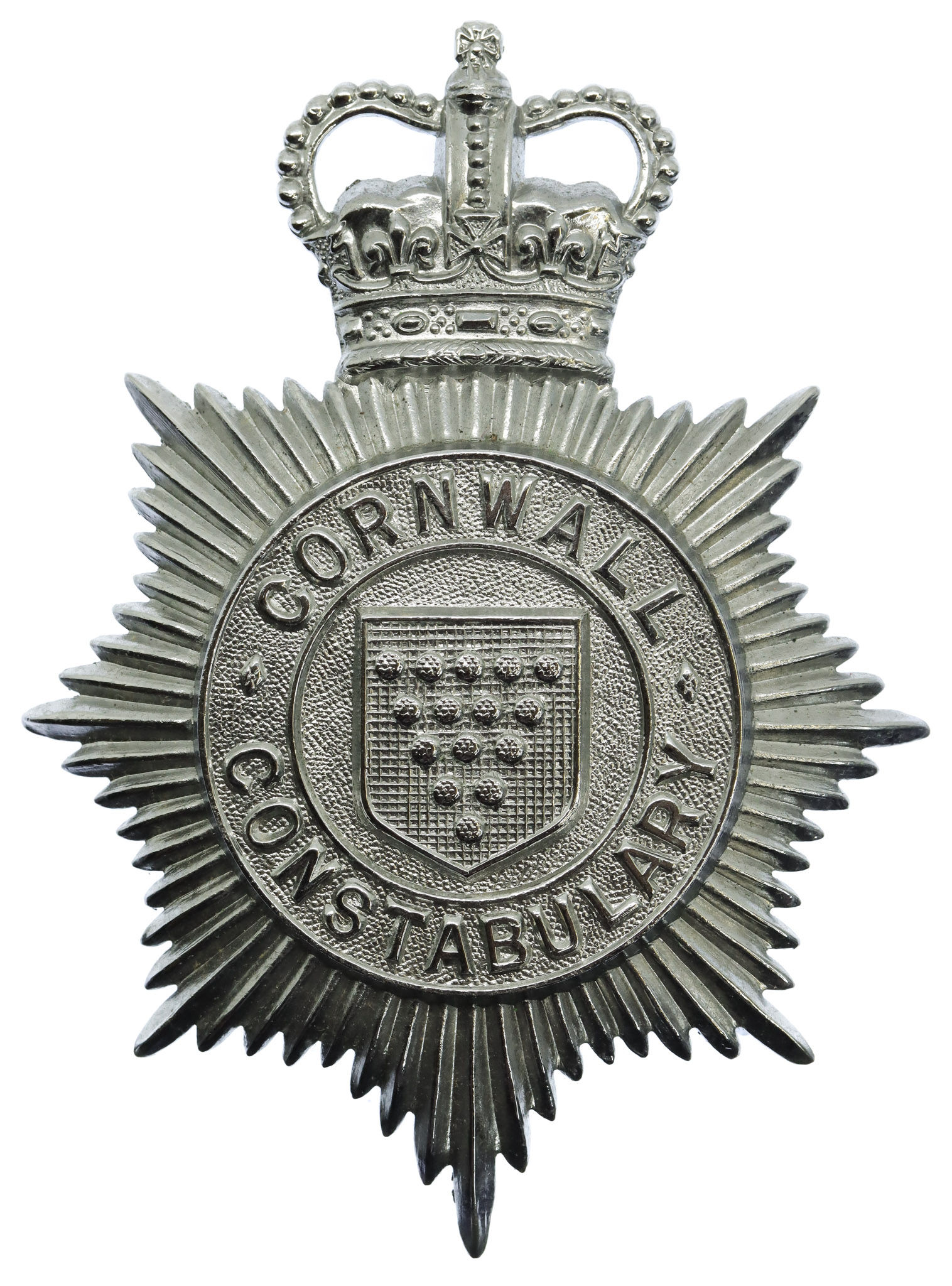 Cornwall Constabulary Helmet Plate - Queen's Crown