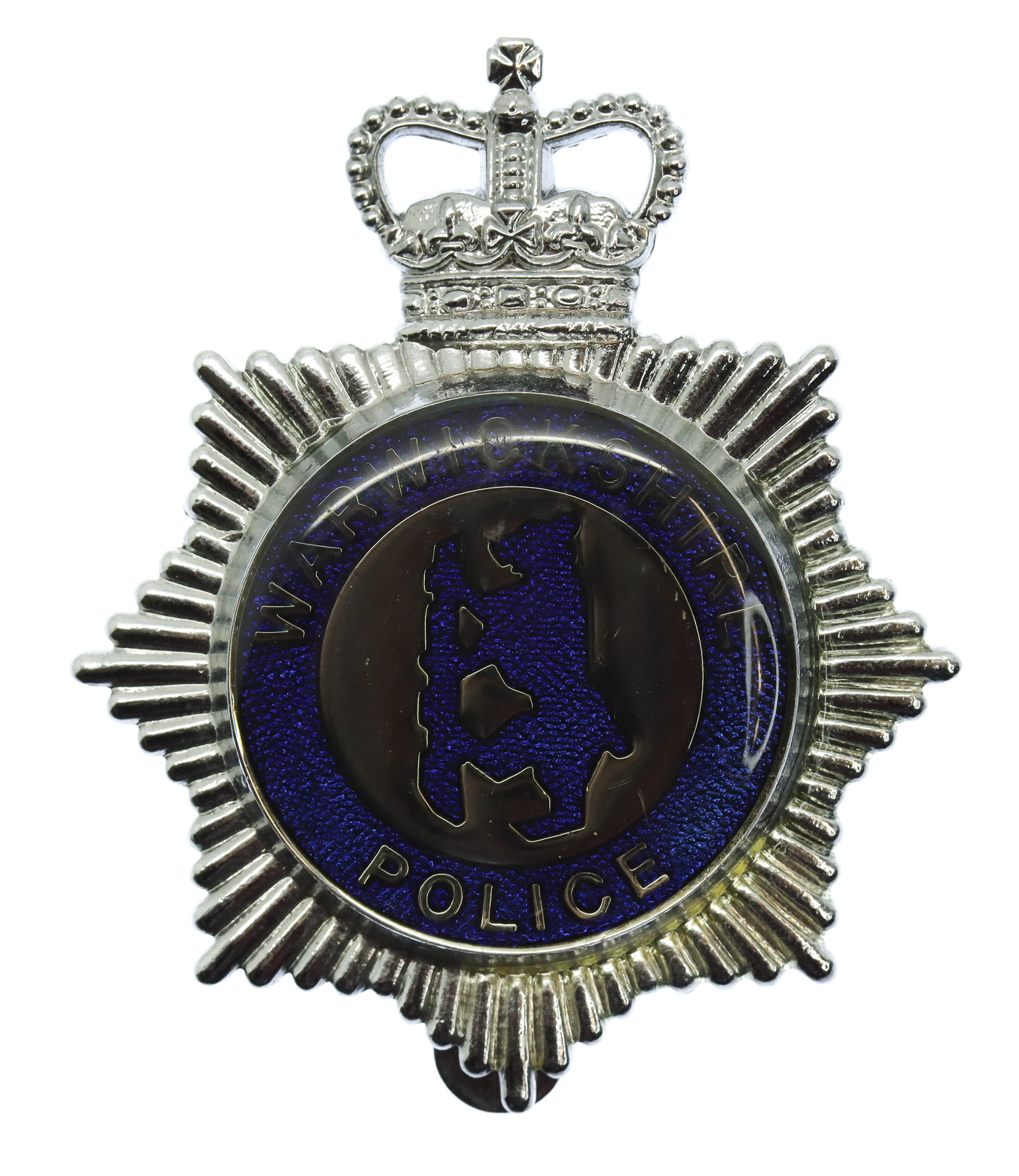 Warwickshire Police Enamelled Cap Badge - Queen's Crown
