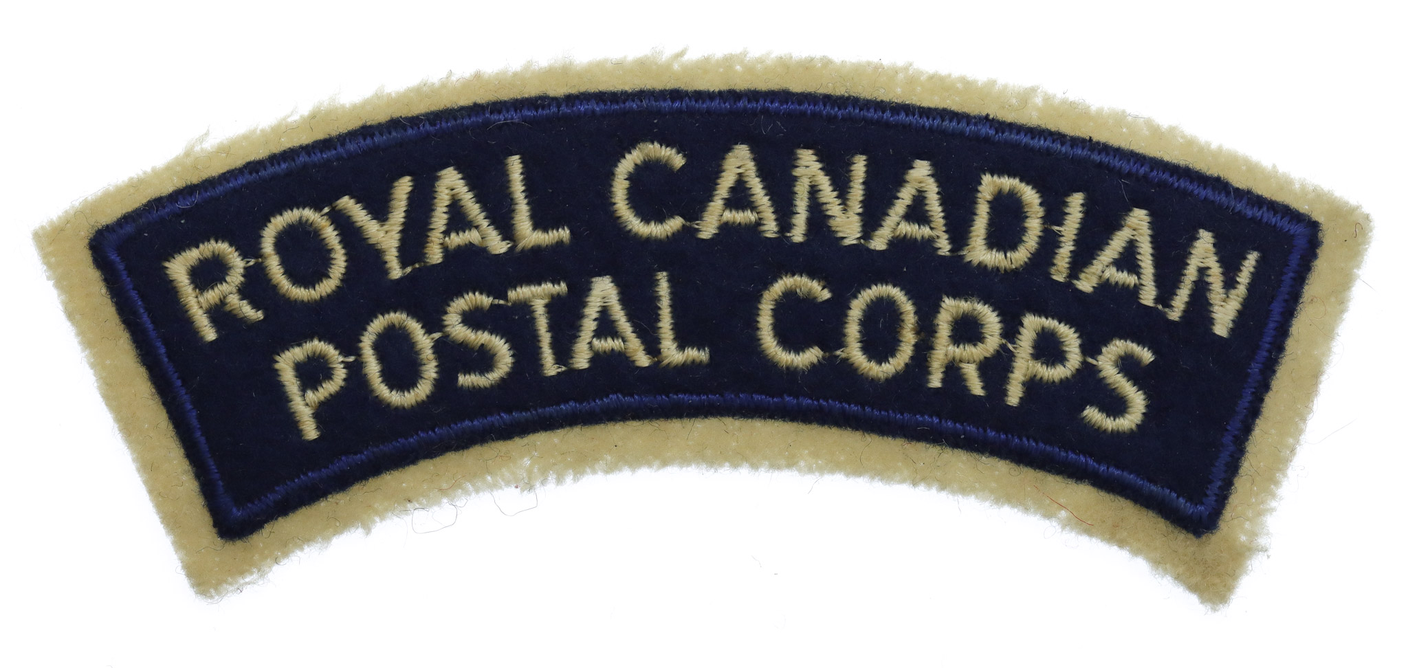 Royal Canadian Postal Corps (ROYAL CANADIAN/POSTAL CORPS) Cloth Shoulder Title