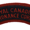 Royal Canadian Ordnance Corps (ROYAL CANADIAN/ORDNANCE CORPS) Cloth Shoulder Title