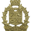 Canadian 7th/11th Hussars Cap Badge - King's Crown