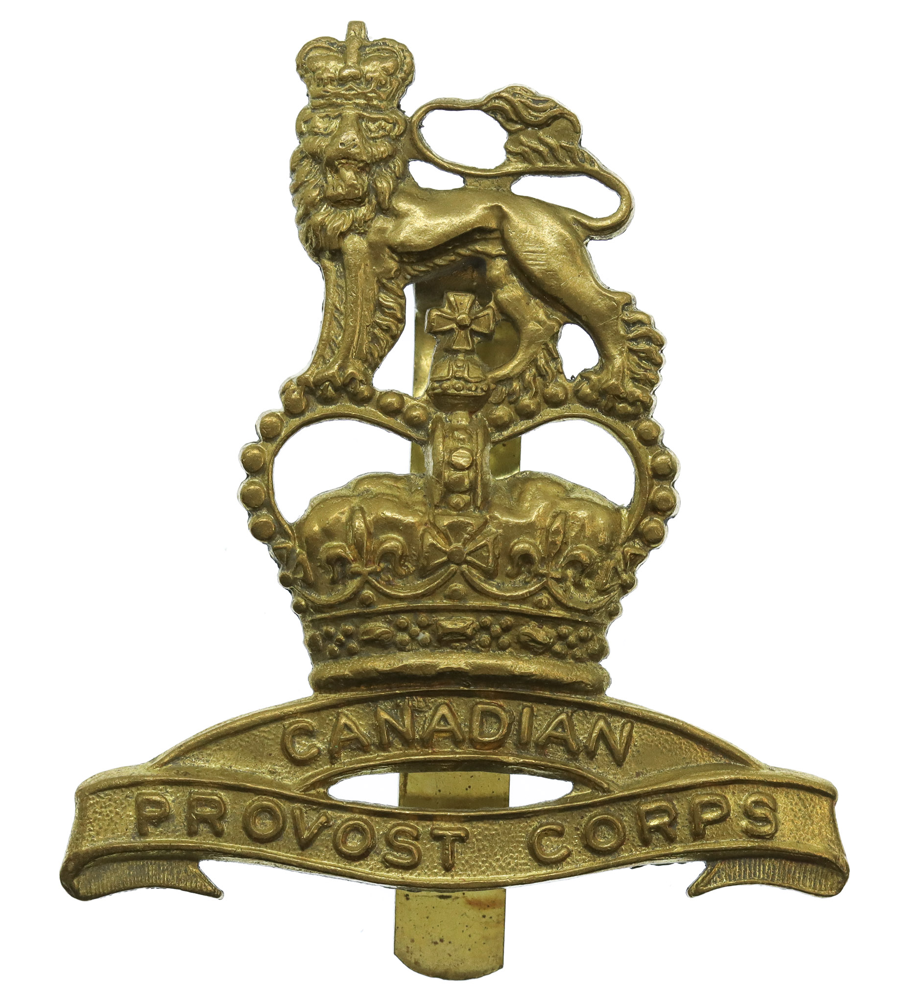 Canadian Provost Corps Cap Badge - Queen's Crown