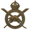 Canadian Corps of Military Staff Clerks Cap Badge - King's Crown