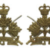 Pair of Canadian Army General Service Collar Badges - Queen's Crown