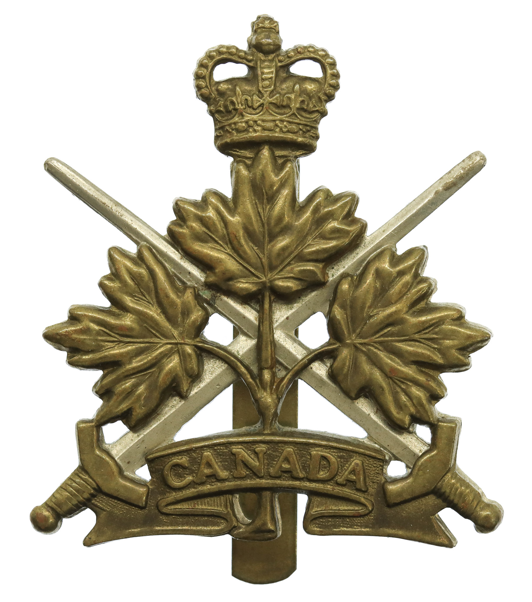 Canadian Army General Service Cap Badge - Queen's Crown