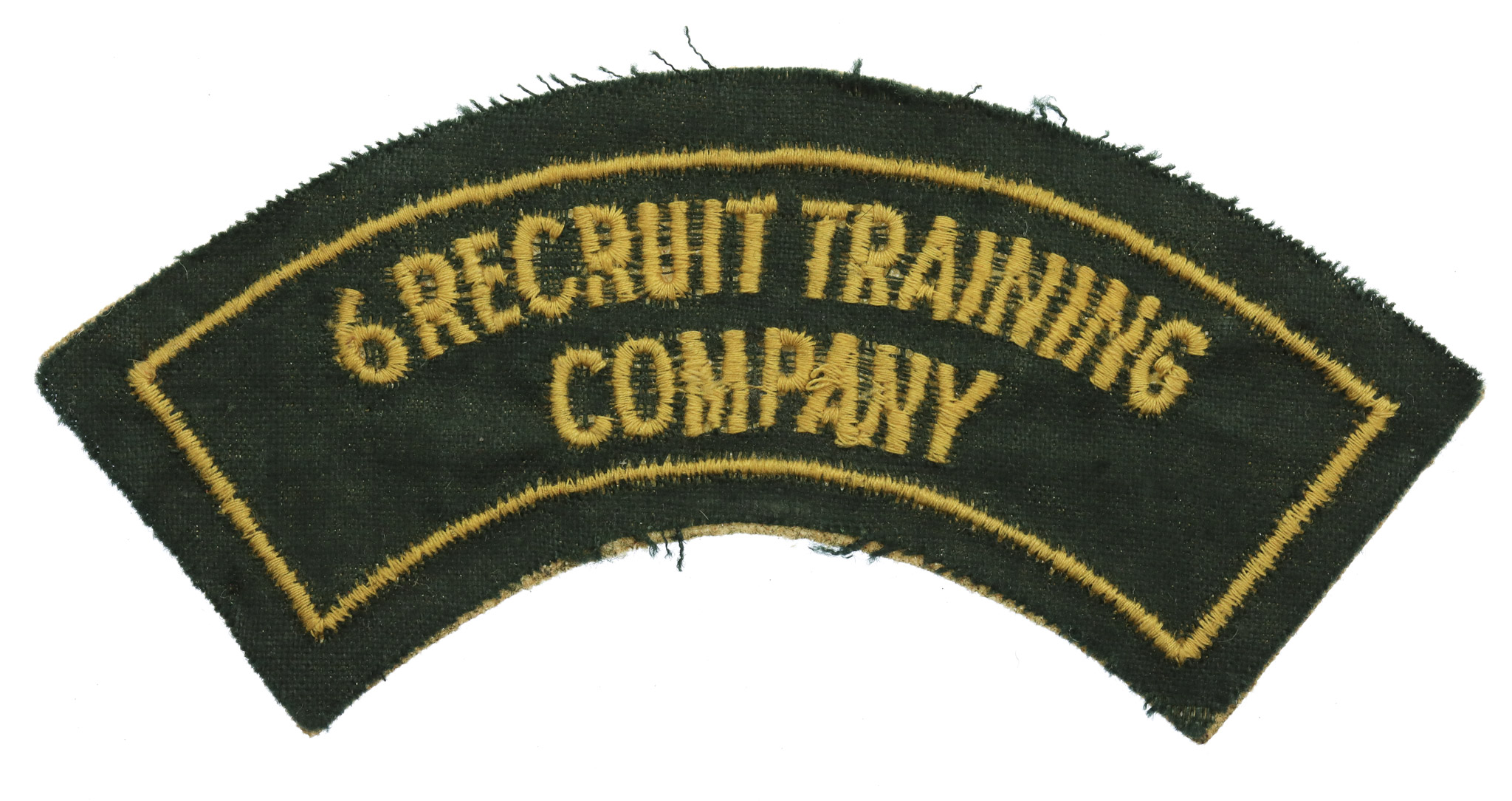 Australian Army 6 Recruit Training Company Cloth Shoulder Title
