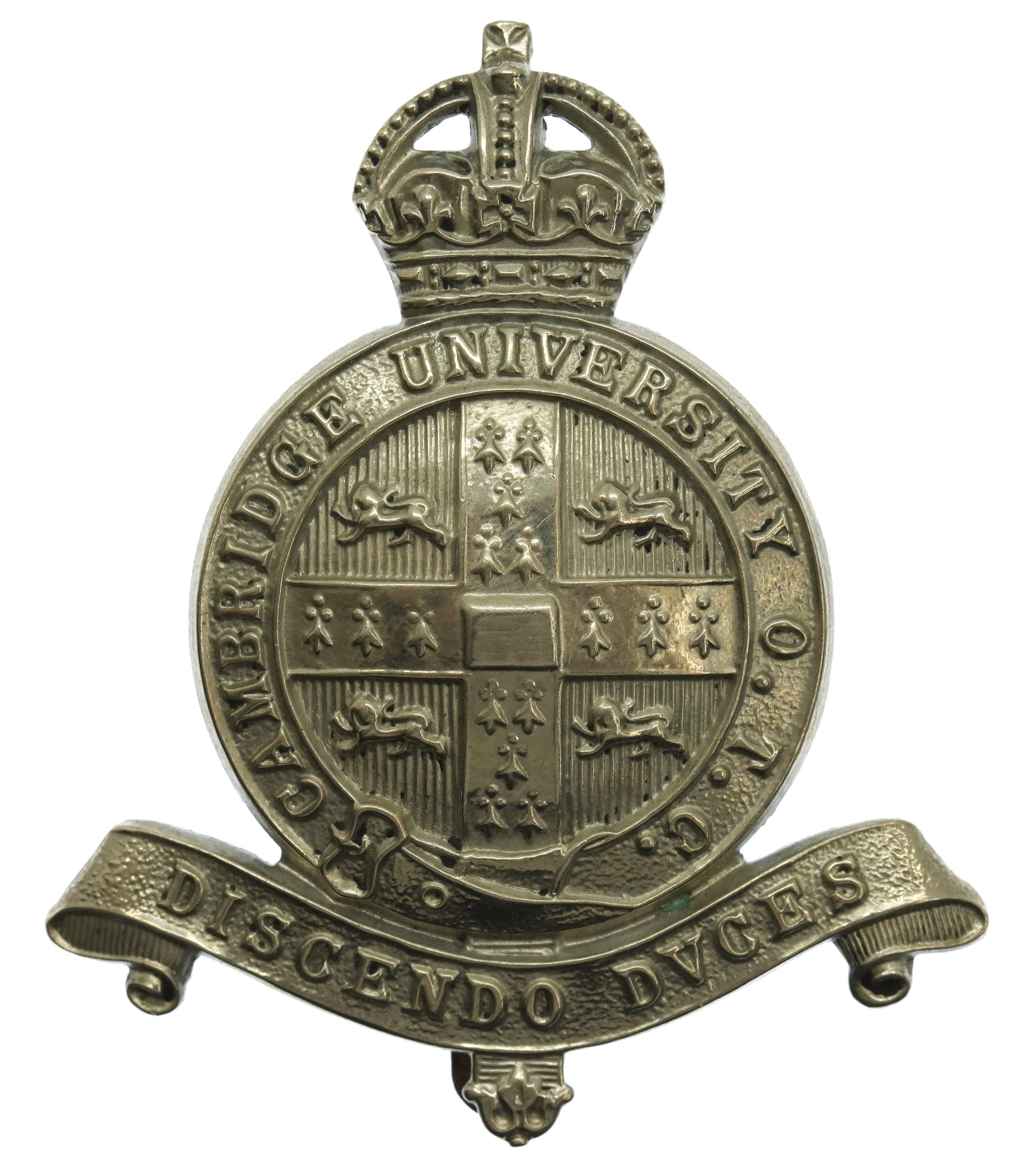 Cambridge University O.T.C. Cap Badge - King's Crown