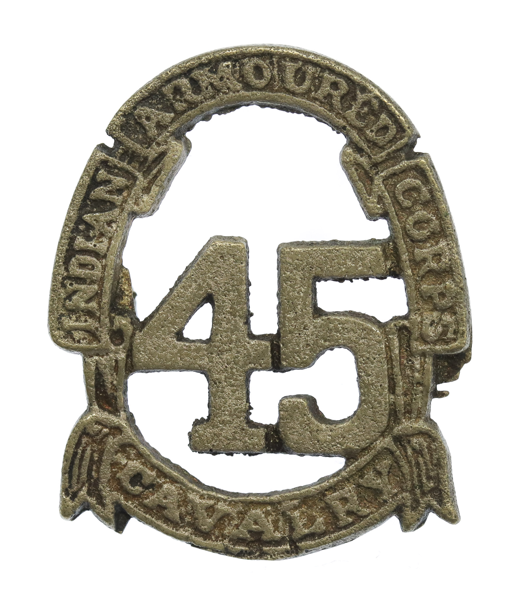 45th Cavalry Indian Armoured Corps WW2 Cast Cap Badge