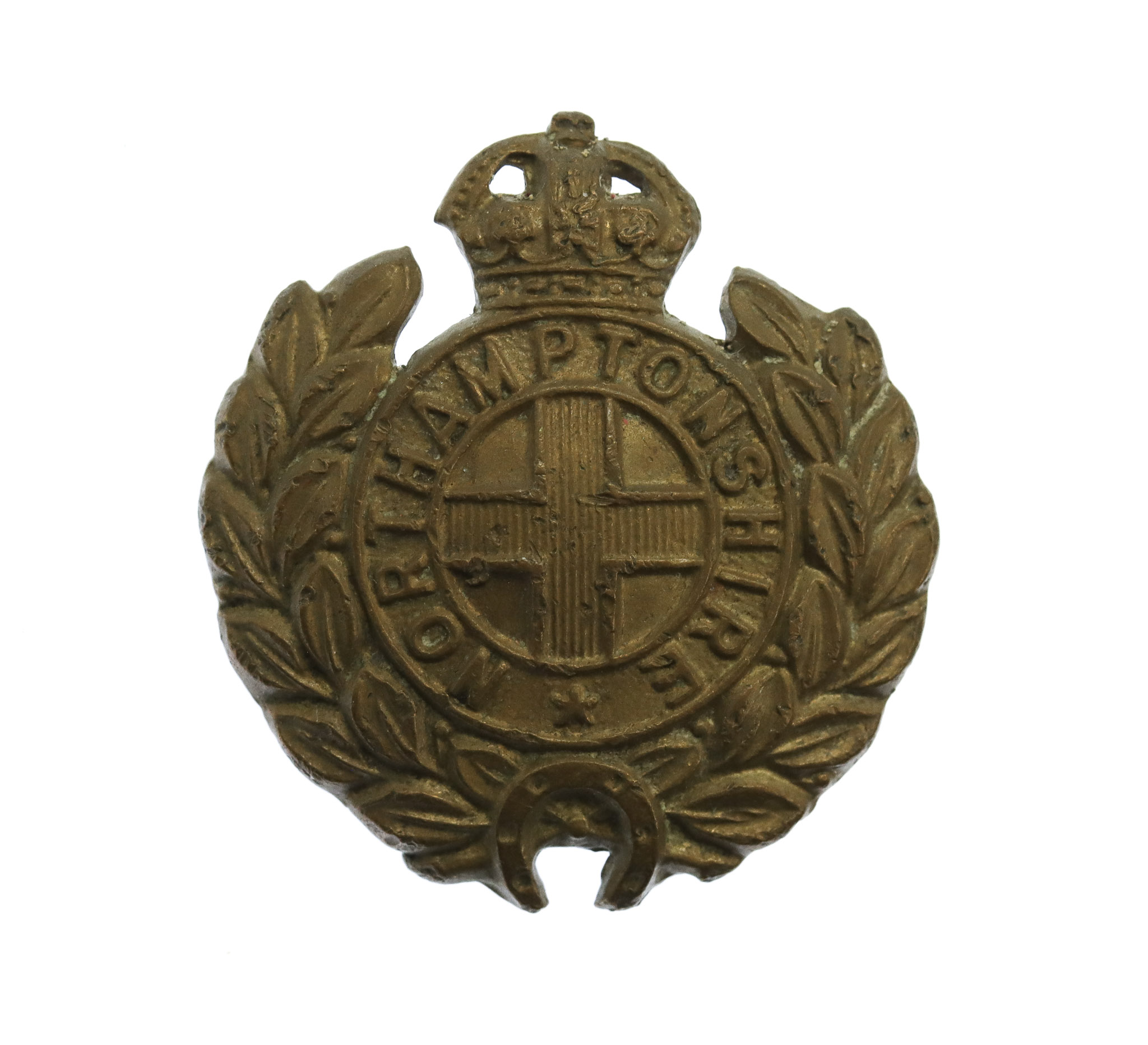 Northamptonshire Regiment Collar Badge - King's Crown