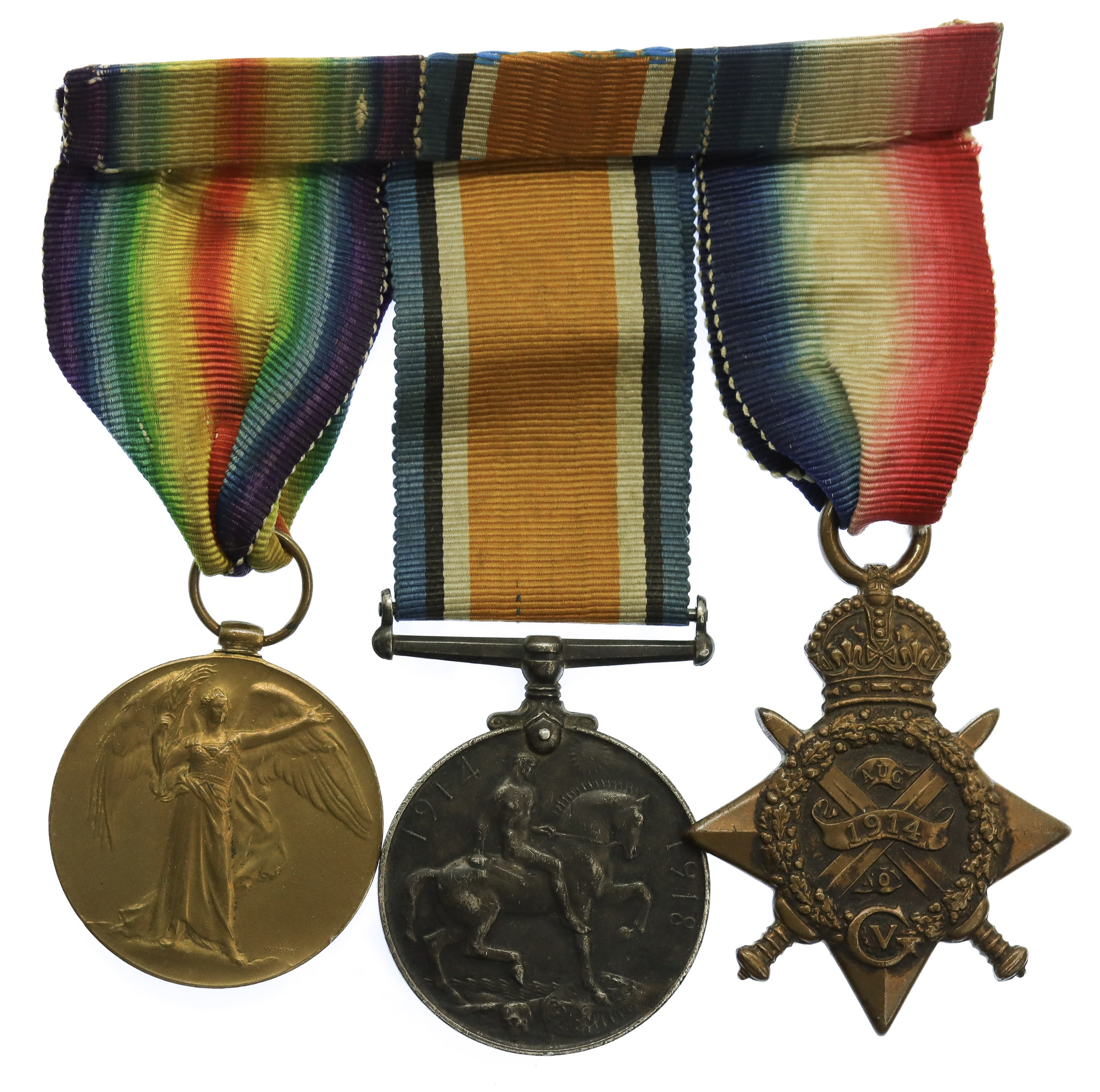 WW1 1914 Mons Star Medal Trio - Pte. A. Dinsdale, Coldstream Guards