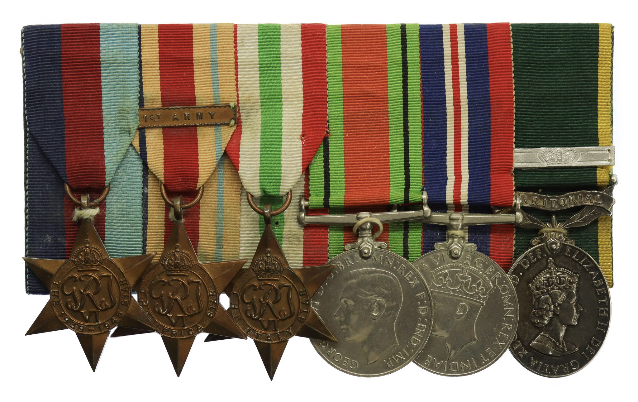 WW2 and Territorial Efficiency Medal Group of Six - Cpl. G.K. Woodger, Royal Signals